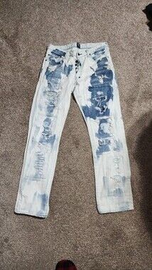 PRPS Japanese Denim Mens jeans size 34 distressed bleached